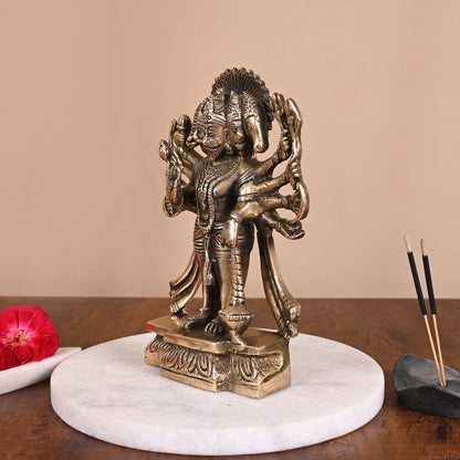Brass Panchmukhi Hanuman Murti ( 7" )