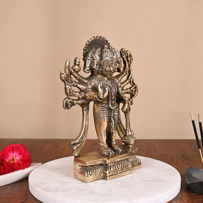 Brass Panchmukhi Hanuman Murti ( 7" )