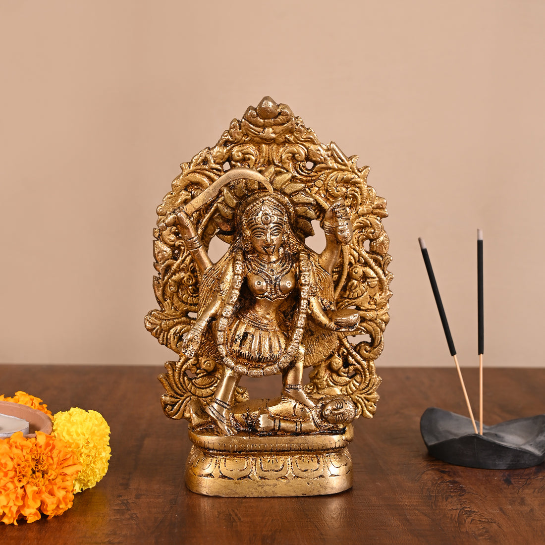 Brass Godess Kali ( 7.5" )