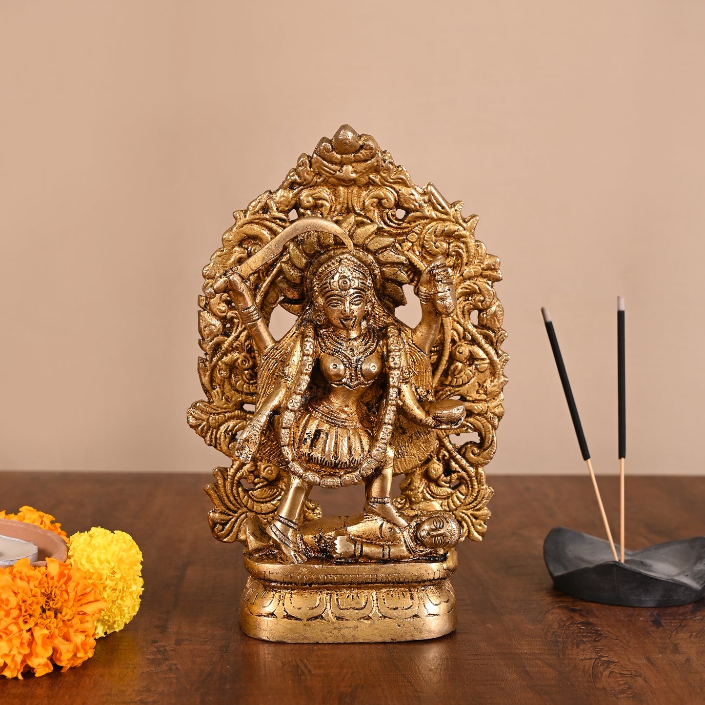 Brass Godess Kali ( 7.5" )