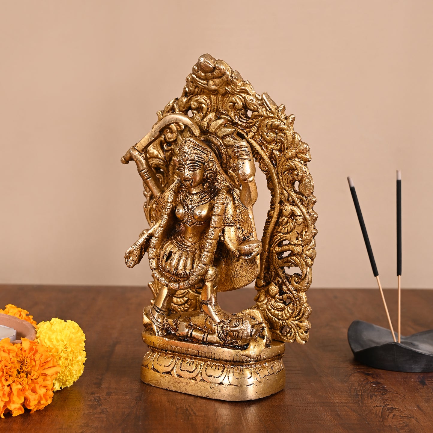 Brass Godess Kali ( 7.5" )