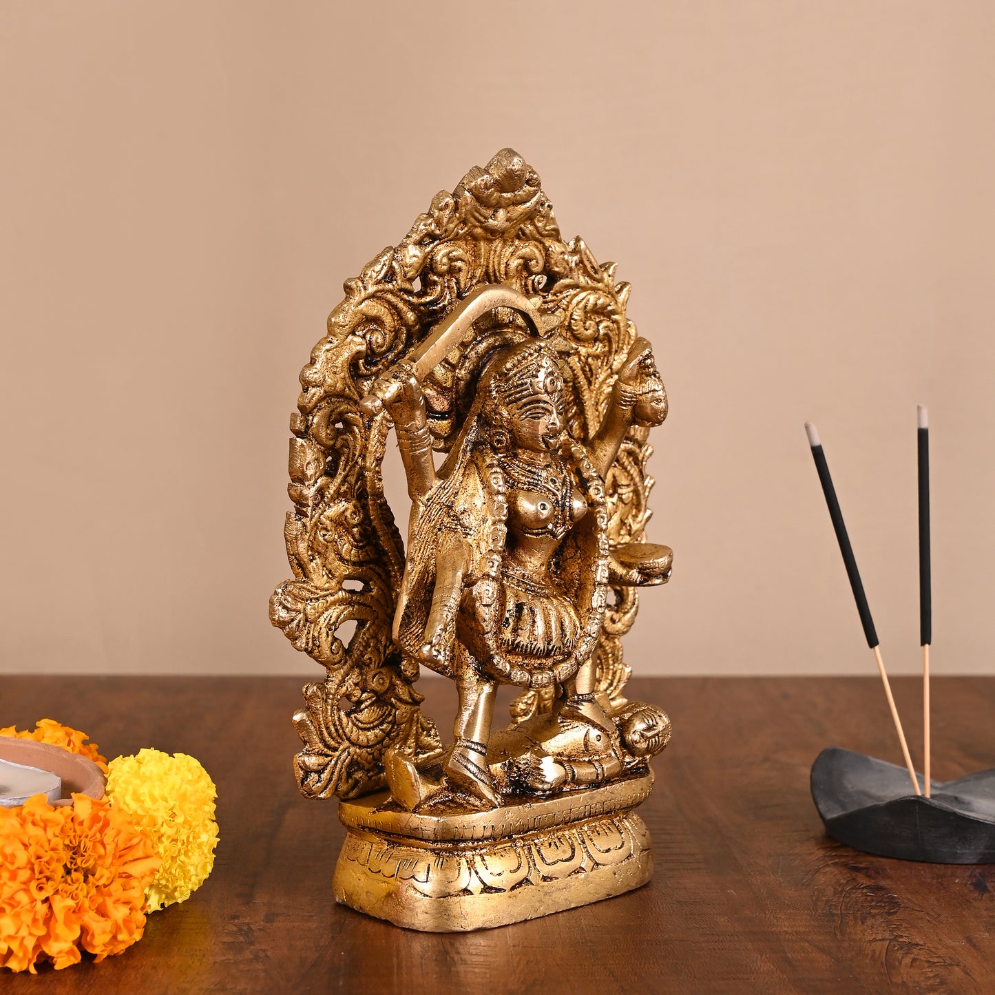Brass Godess Kali ( 7.5" )