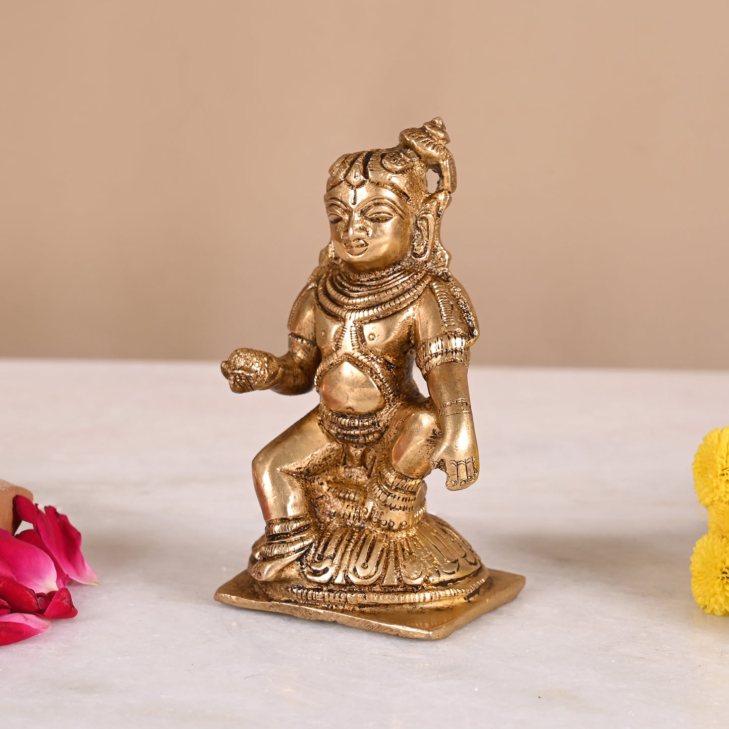 Brass Bal Krishna (4")