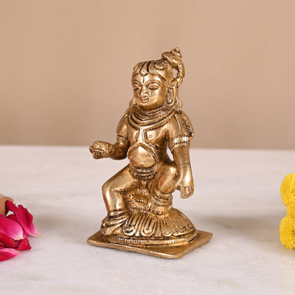 Brass Bal Krishna (4")