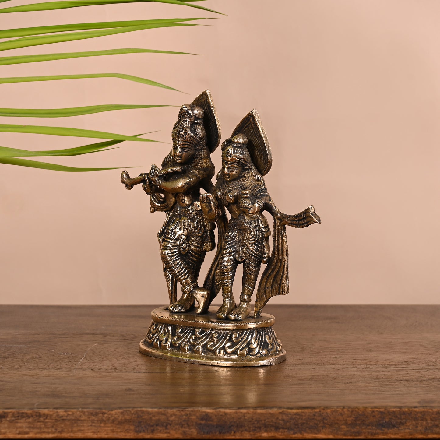 Brass Radha Krishna Murti (6.5")