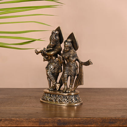 Brass Radha Krishna Murti (6.5")