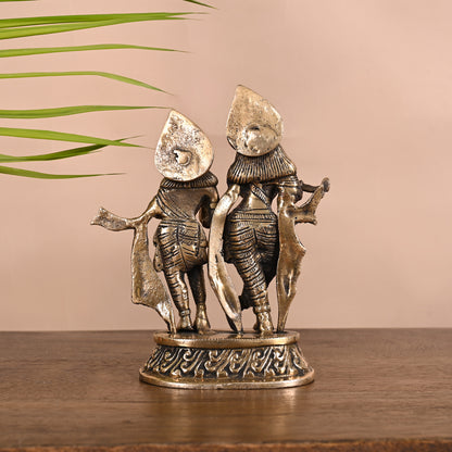 Brass Radha Krishna Murti (6.5")