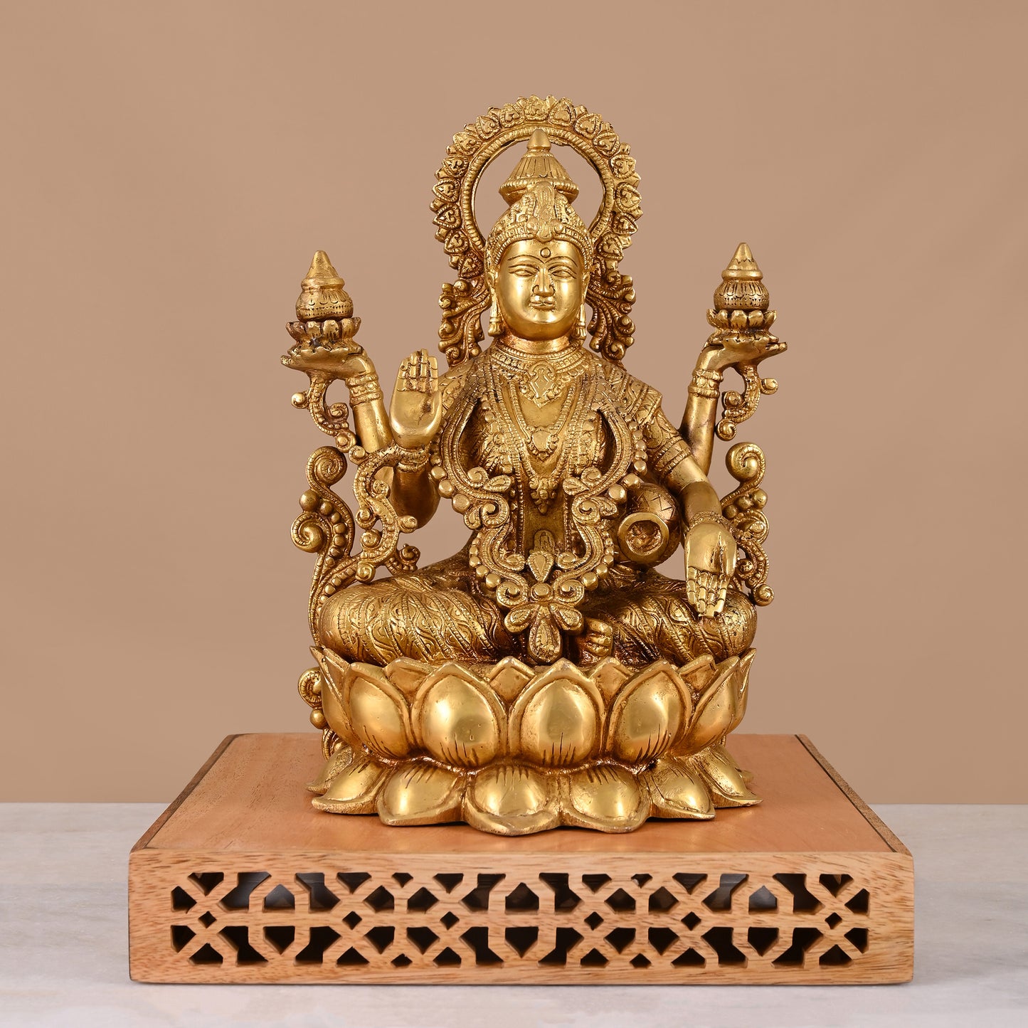 Lakshmi Idol Brass (12.5")