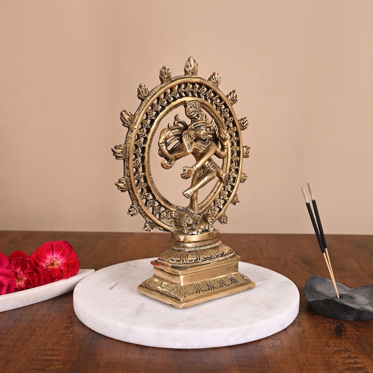 Brass Natraj shiv murti online (8")