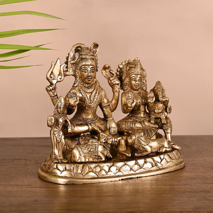 Brass Shiv Parivar Murti (5.5" )