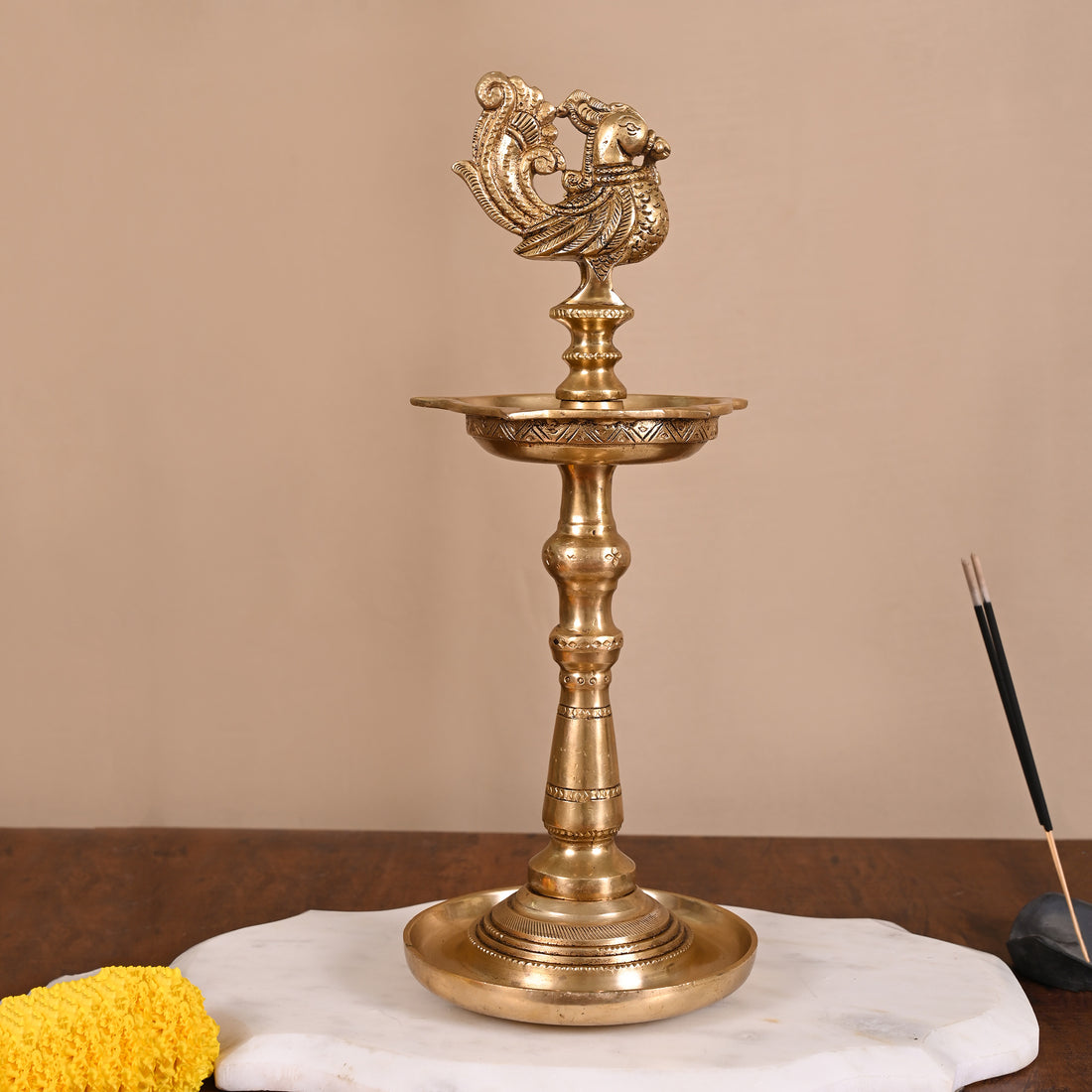 Brass Standing Lamp ( 12" )