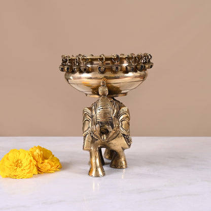 Brass Elephant Urli ( 8" )