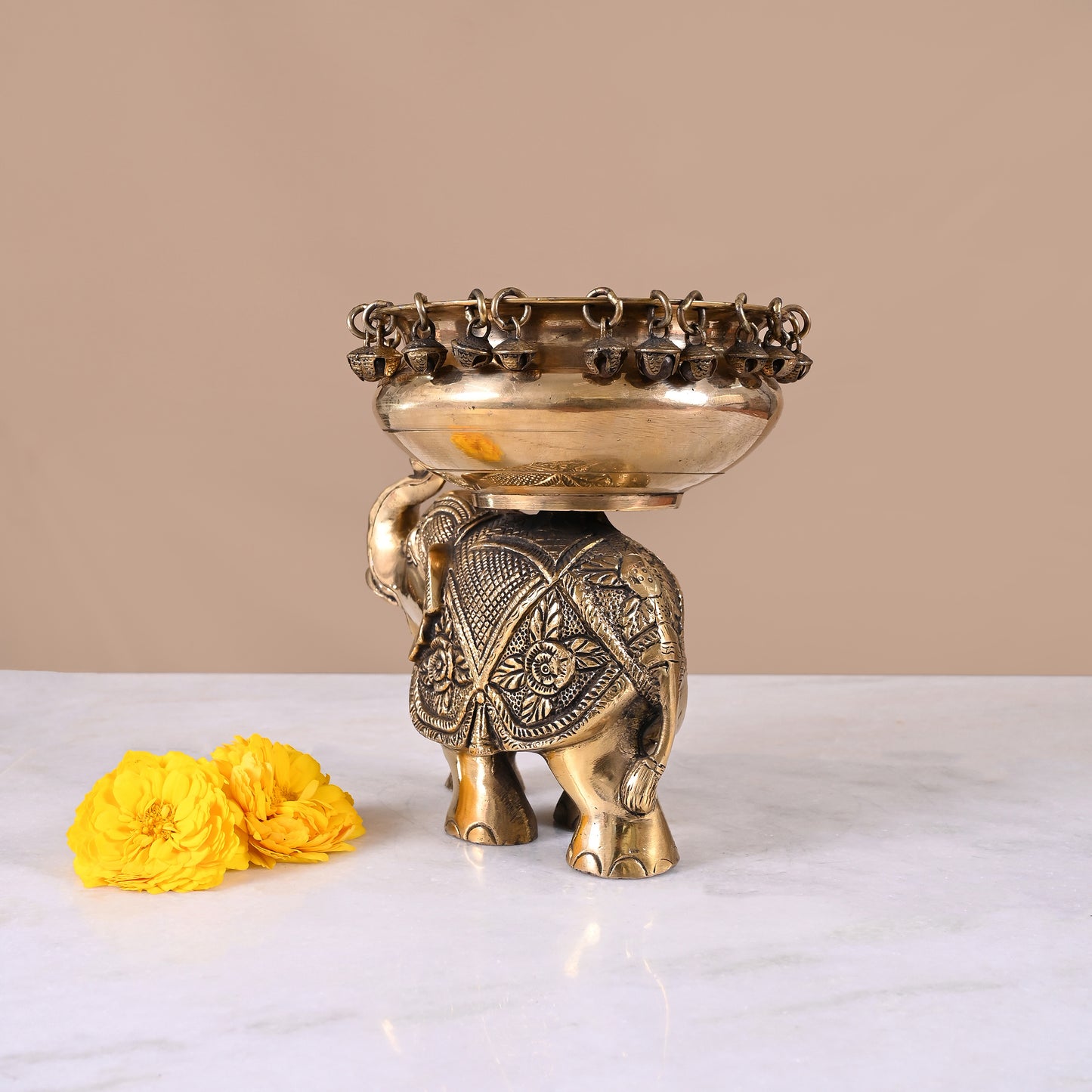 Brass Elephant Urli ( 8" )