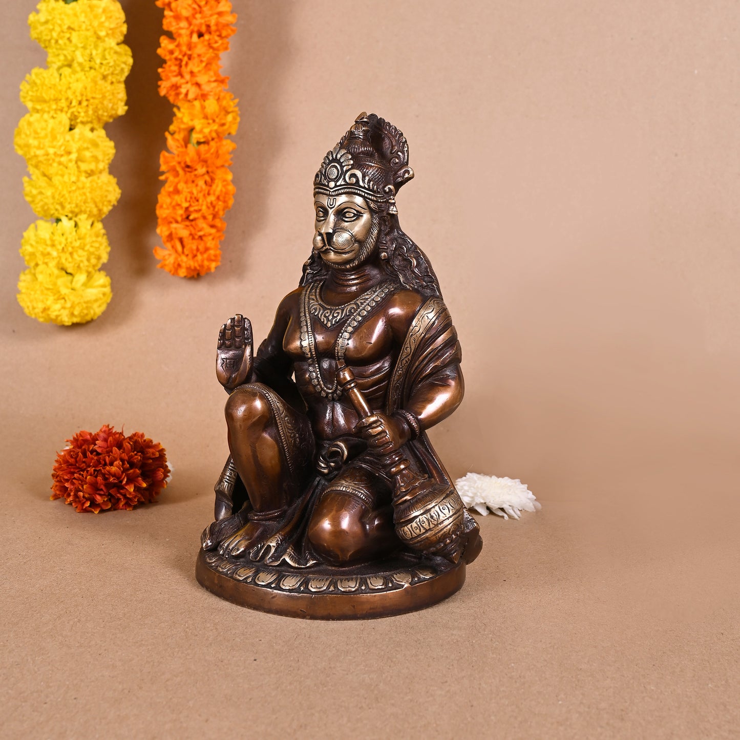 Brass Hanuman Idol ( 9")