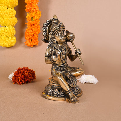 Brass Hanuman ji ki Murti (8" )