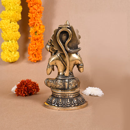 Brass Hanuman ji ki Murti (8" )