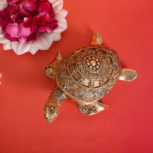 Brass Decorative Tortoise (8")