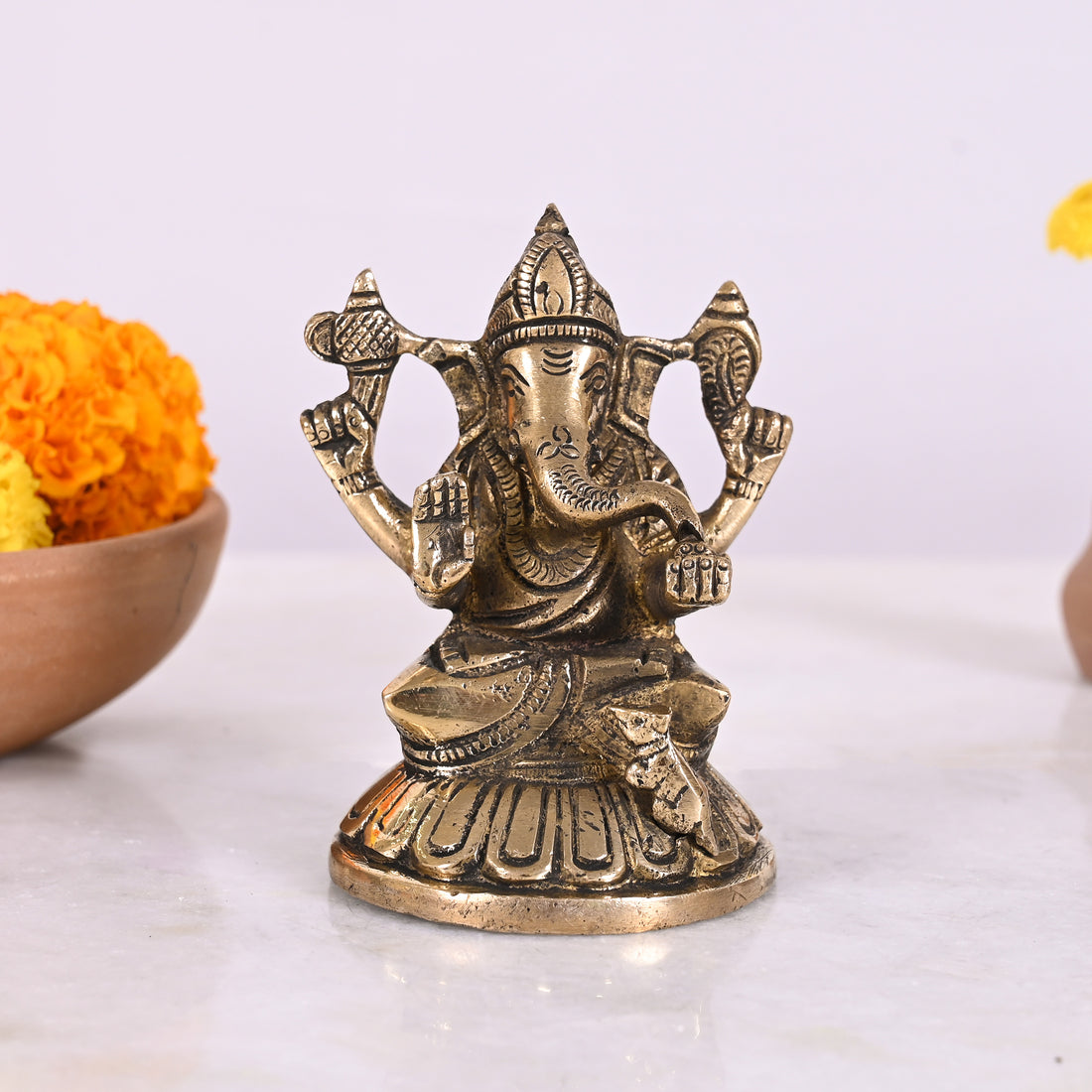 Brass Ganesh ( 3.5" )