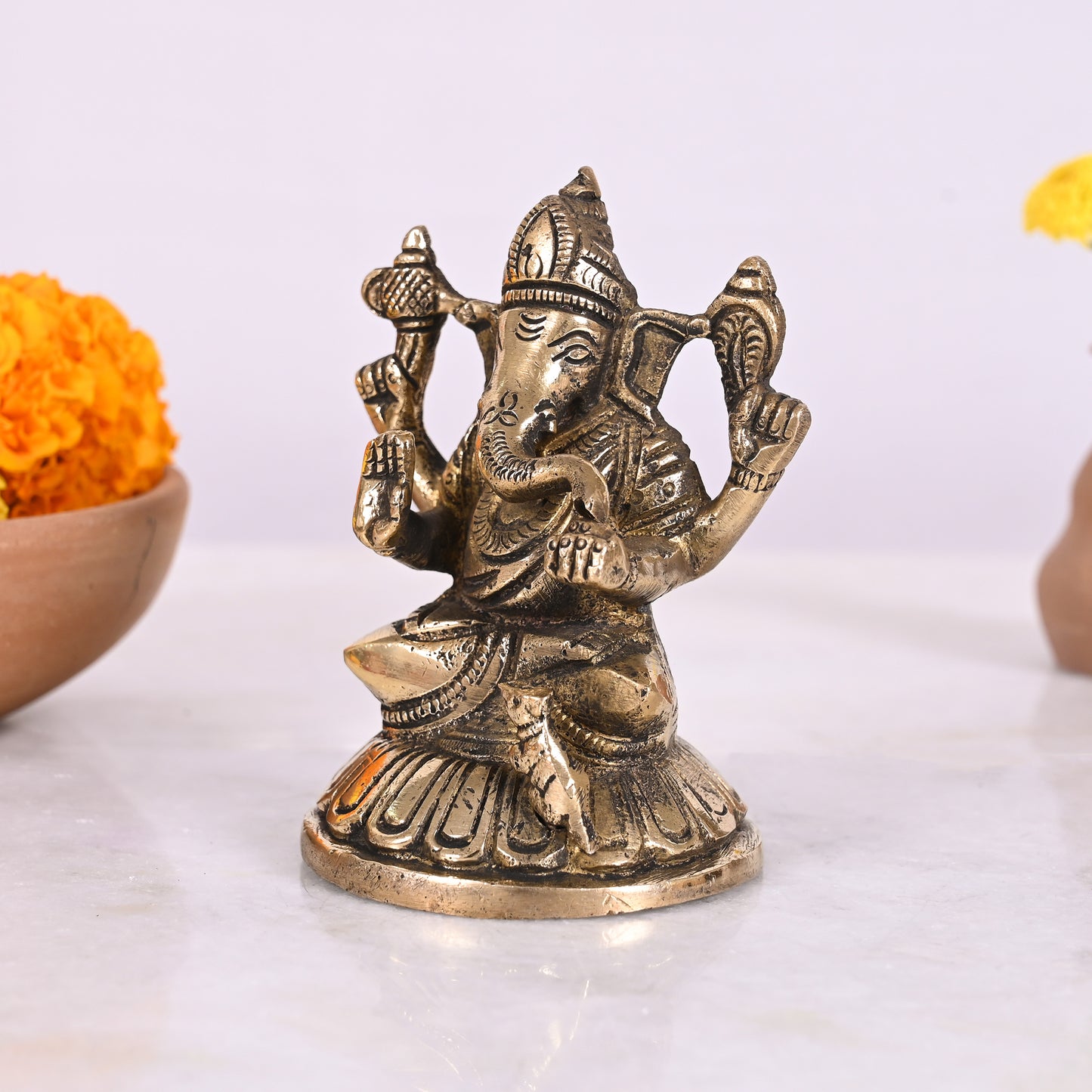 Brass Ganesh ( 3.5" )